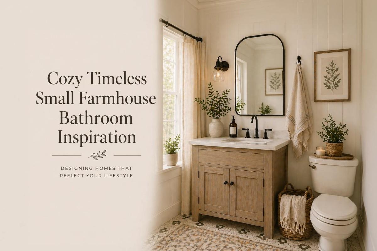 Small Farmhouse Bathroom Ideas | Cozy Farmhouse Style | Salt Haus Design Studio